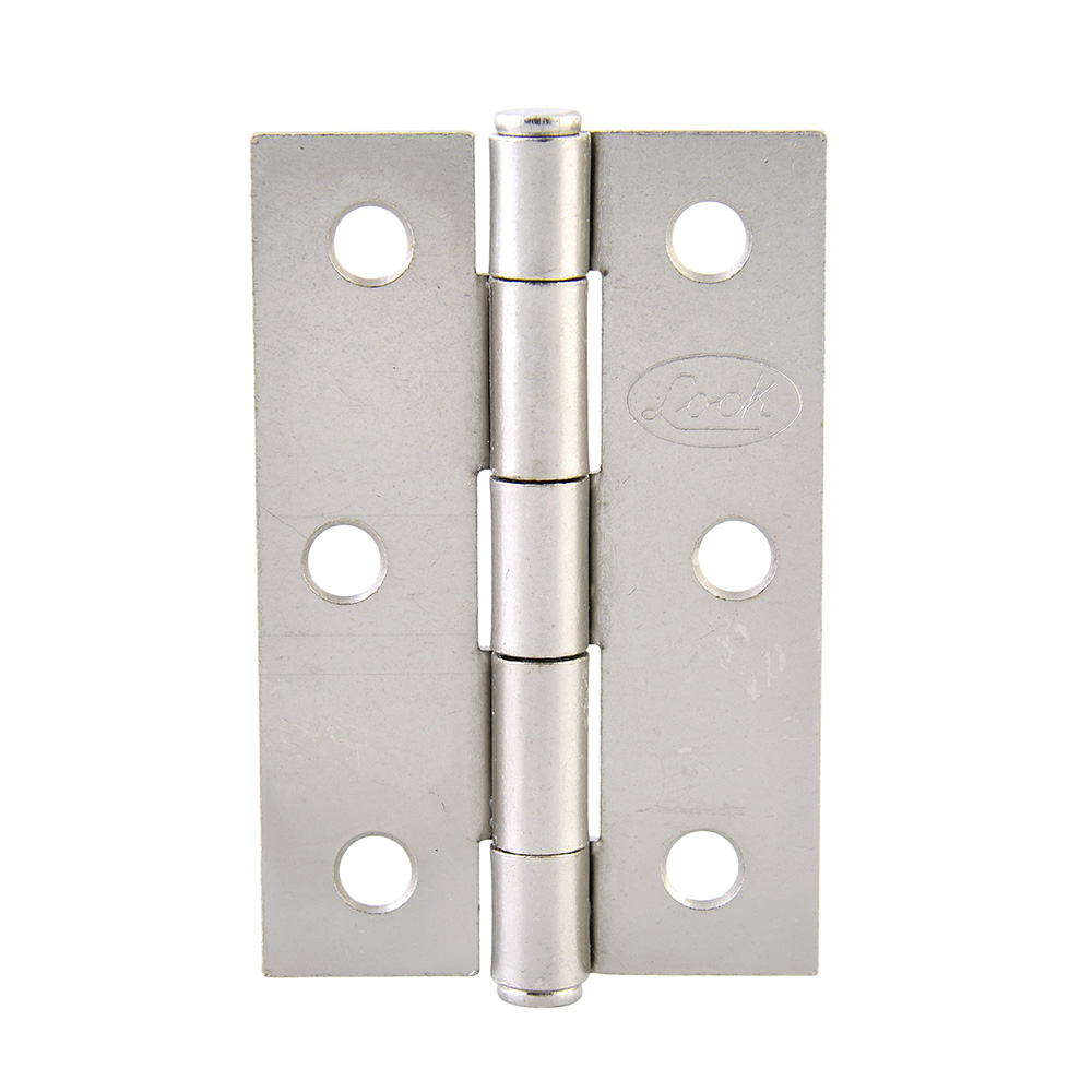 Bisagra alargada perno remachado de acero níquel satinado 4" X 2.87" Lock