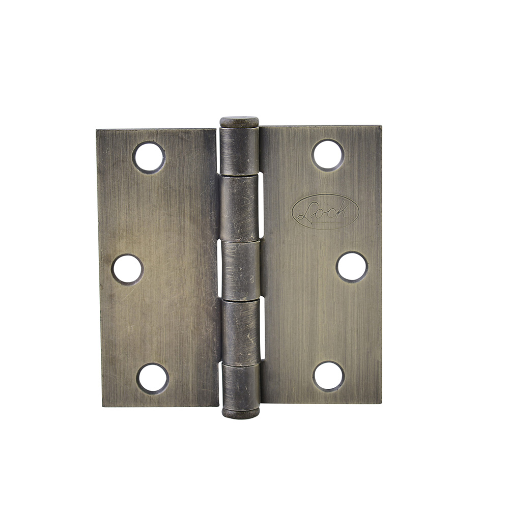 Bisagra cuadrada perno suelto de acero latón antiguo 4" x 4" Lock