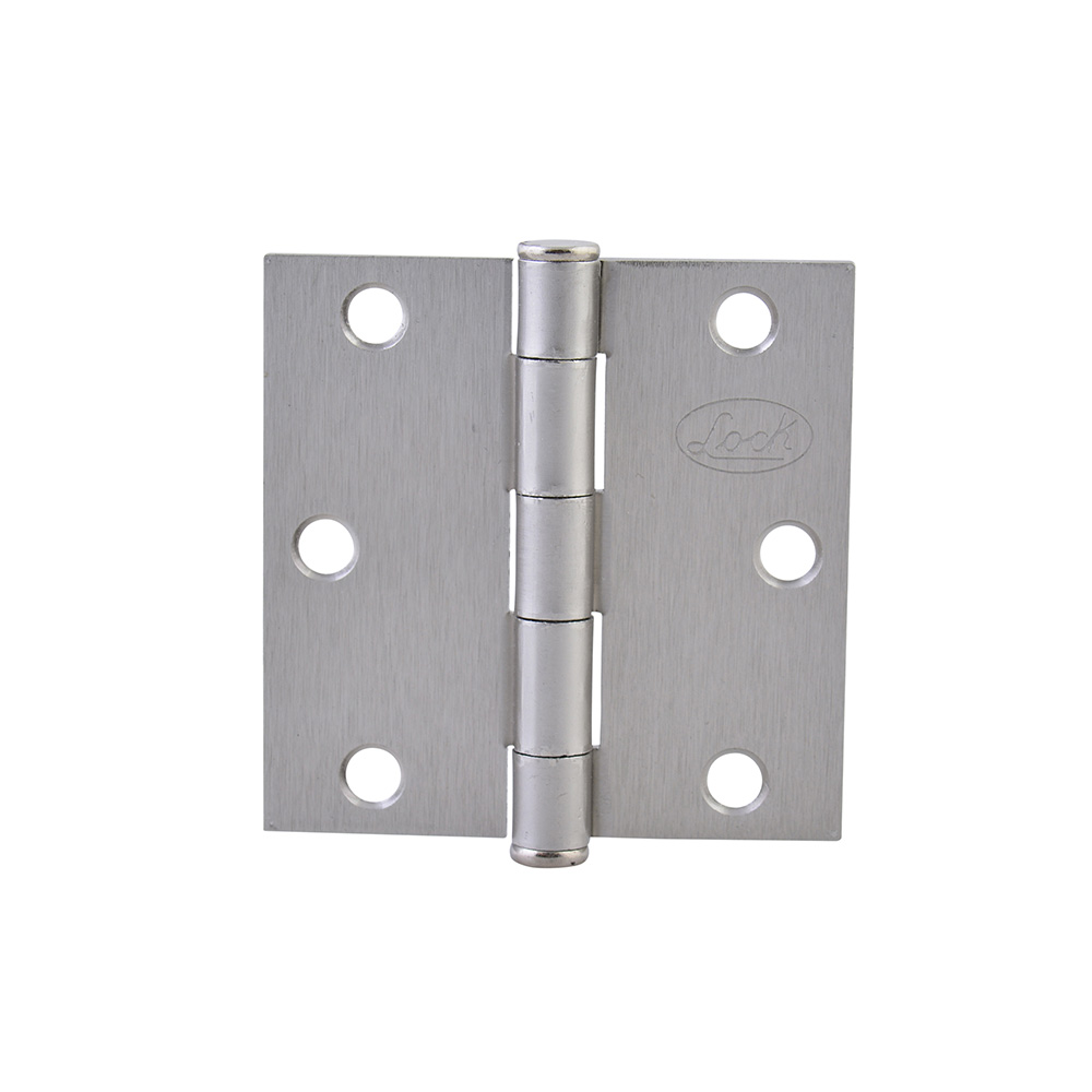 Bisagra cuadrada perno suelto de acero níquel satinado 4" x 4" Lock