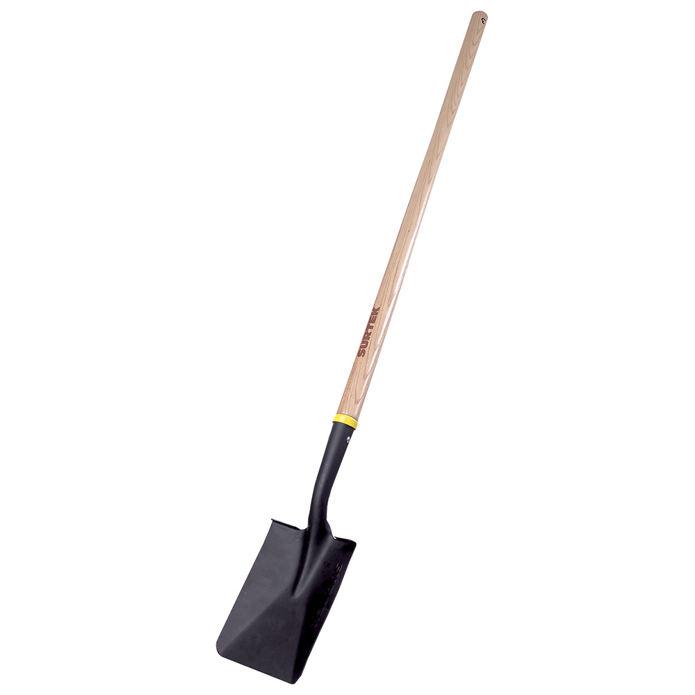 Pala con mango largo de madera, cuadrada Surtek