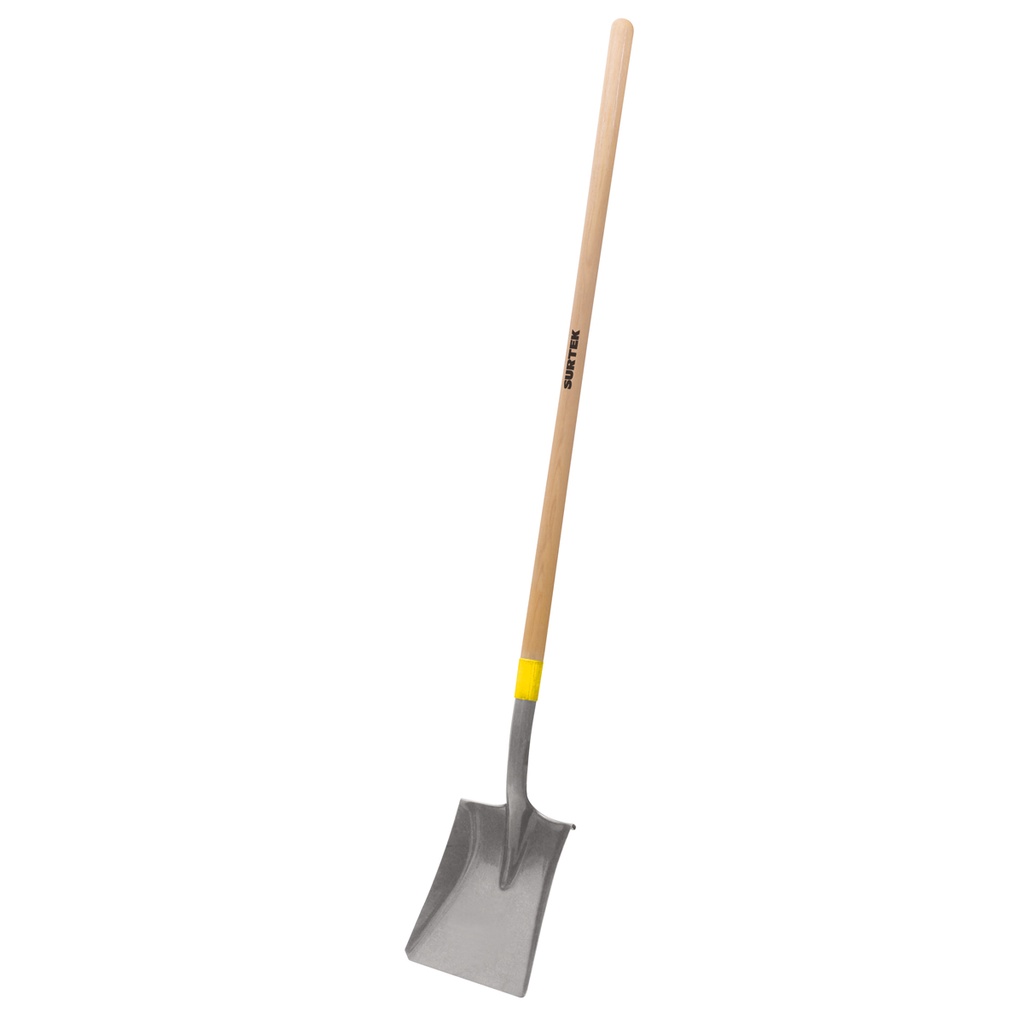 Pala con mango largo de fibra de vidrio con anillo crimpado, cuadrada Surtek