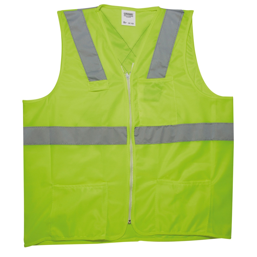 Chaleco de seguridad cerrado de alta visibilidad verde EG Urrea