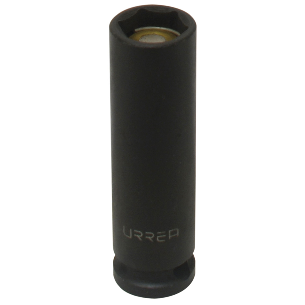 Dado de impacto largo con imán cuadro de 3/8", 6 puntas, métrico, 13 mm Urrea