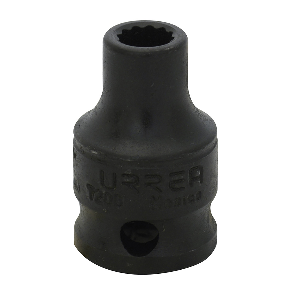 Dado de impacto cuadro de 3/8", 12 puntas, en pulgadas, 1/4" Urrea