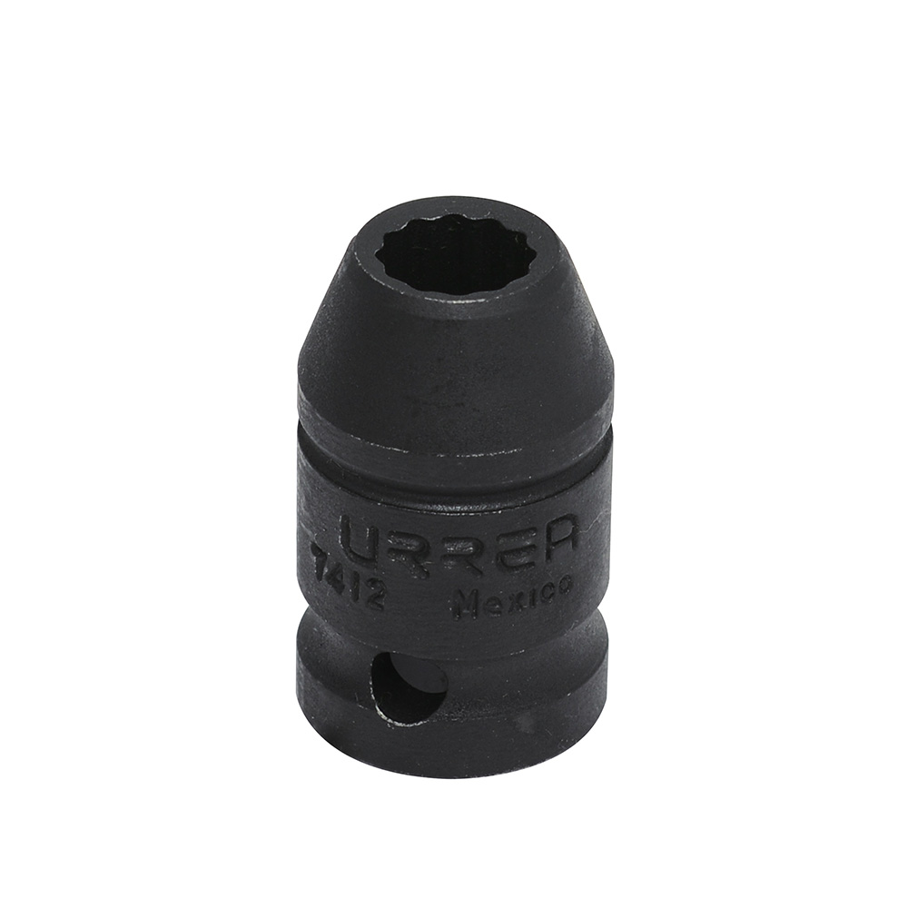Dado de impacto cuadro de 1/2", 12 puntas, en pulgadas, 3/8" Urrea