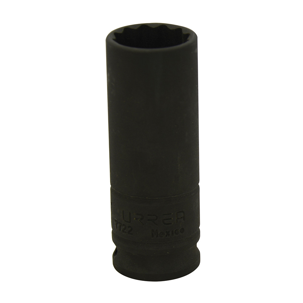 Dado de impacto largo cuadro de 3/8", 12 puntas, en pulgadas, 11/16" Urrea