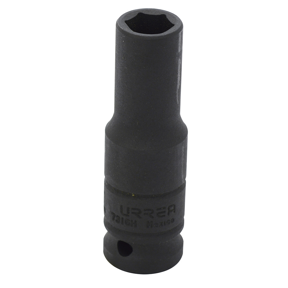 Dado de impacto largo cuadro de 1/2", 6 puntas, en pulgadas, 1/2" Urrea