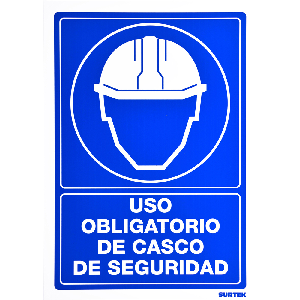 Señal "Uso obligatorio de casco de seguridad" Surtek
