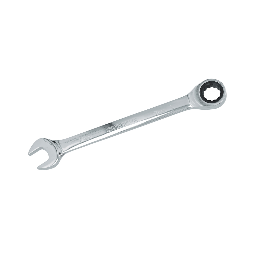 Llave combinada pulido espejo de matraca métrica, 12 puntas, 16mm Surtek