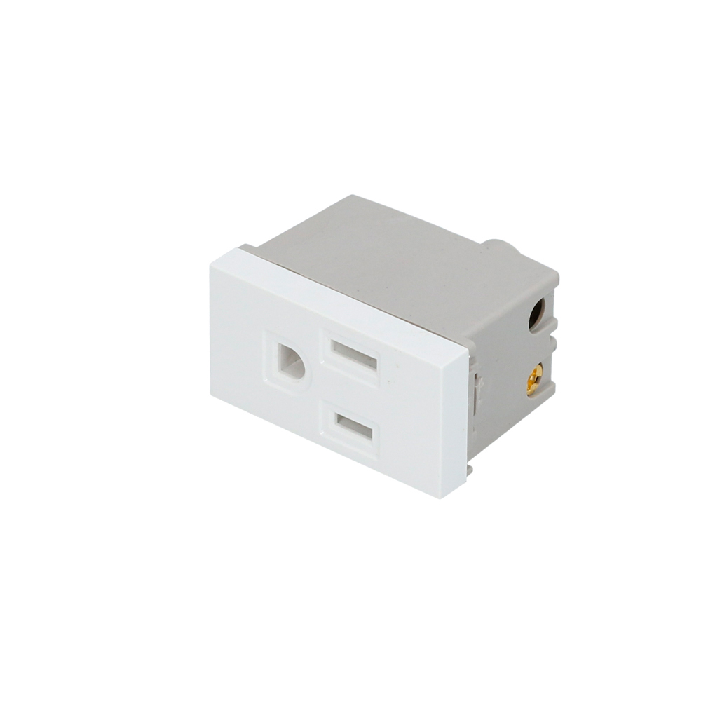 Contacto aterrizado 1/3, línea Premium, color blanco Surtek