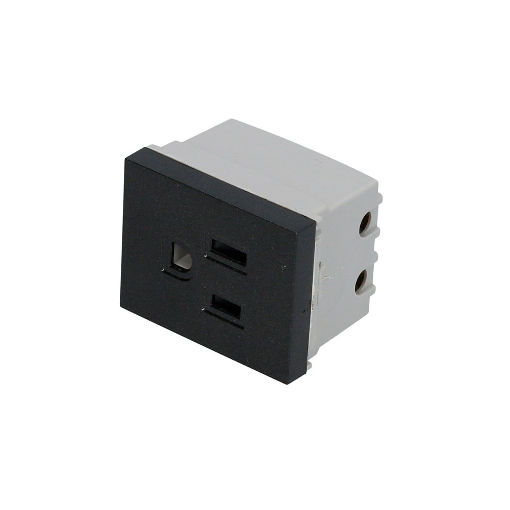 Contacto aterrizado 1/2, línea Premium, color negro Surtek