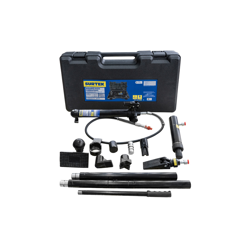 Equipo hidráulico para carrocero 10 toneladas, 14 piezas Surtek