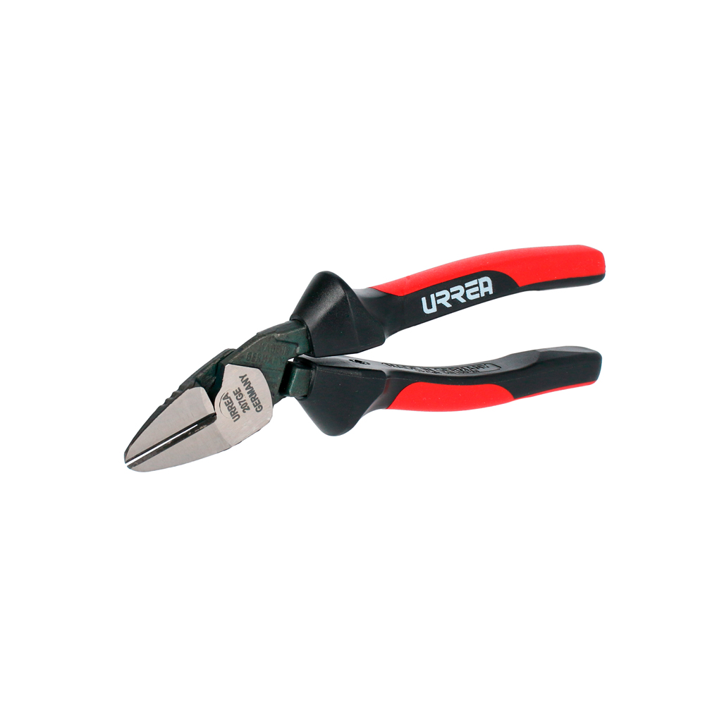 Pinza para electricista con mango bimaterial ergonómica con ángulo de 25° de 7" Urrea