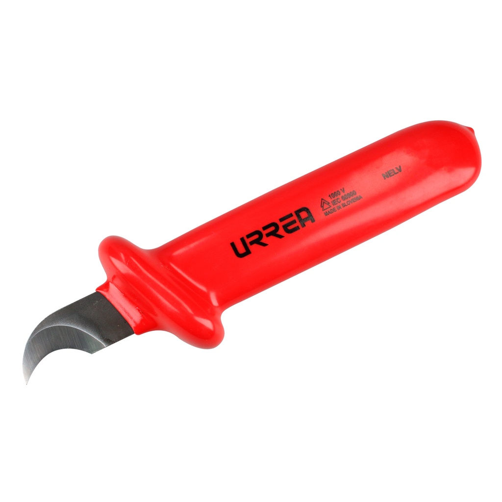 Navaja para electricista 1000 V con doble capa aislante, 7-3/32" Urrea