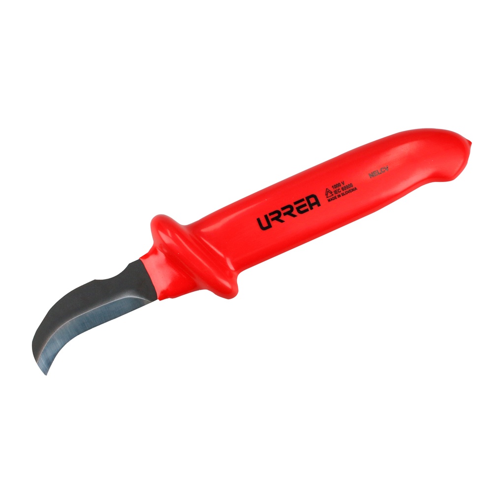 Navaja para electricista 1000 V con doble capa aislante, 8-21/32" Urrea