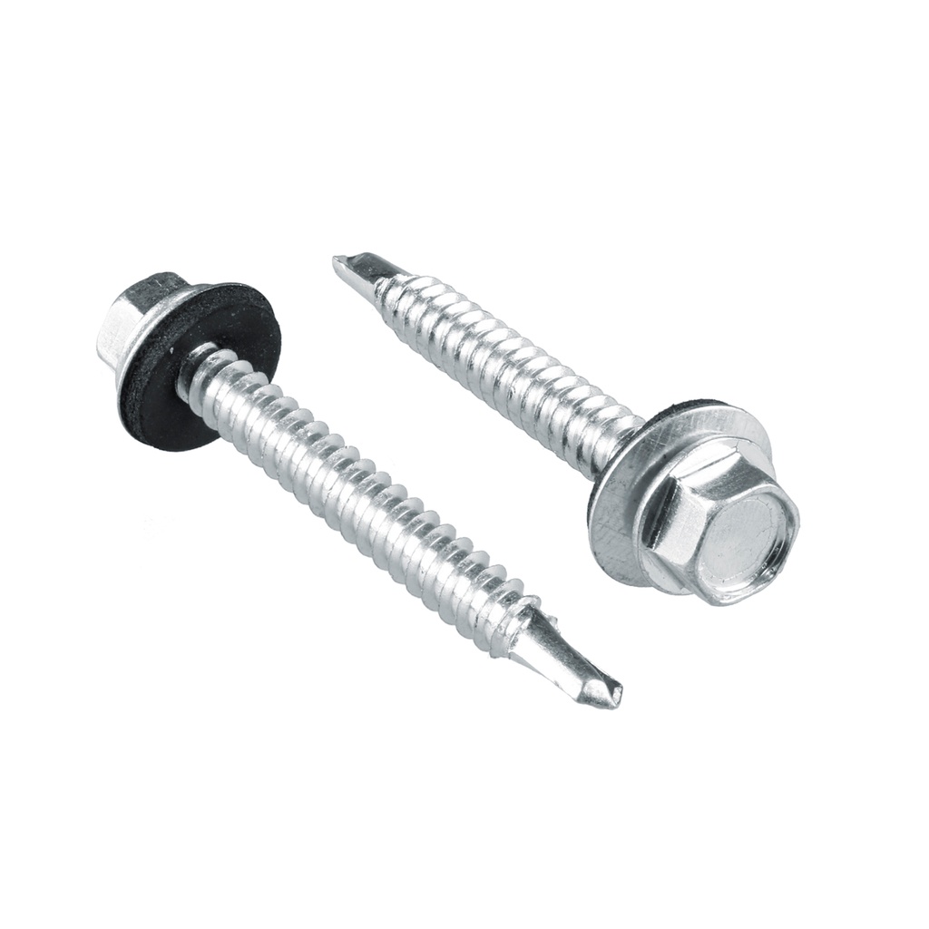 Pija cabeza hexagonal con rondana y punta de broca 1-1/2" x #14, 50 piezas Surtek