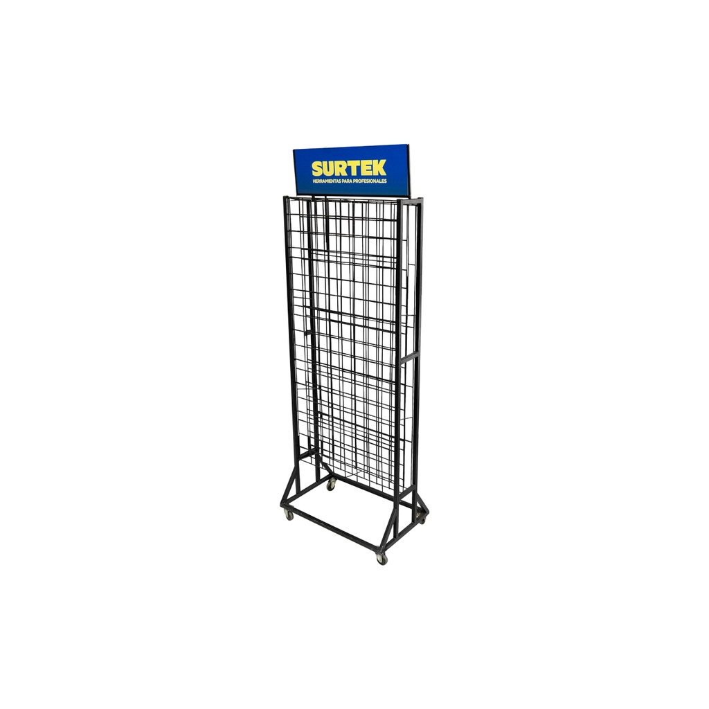 Rack de piso para 120 pinturas en aerosol 180 x 60 x 45 cm Surtek