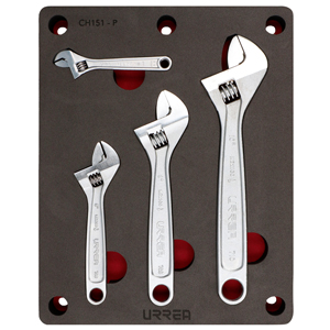 Juego de llaves ajustables 4 piezas, CH151P-C Urrea