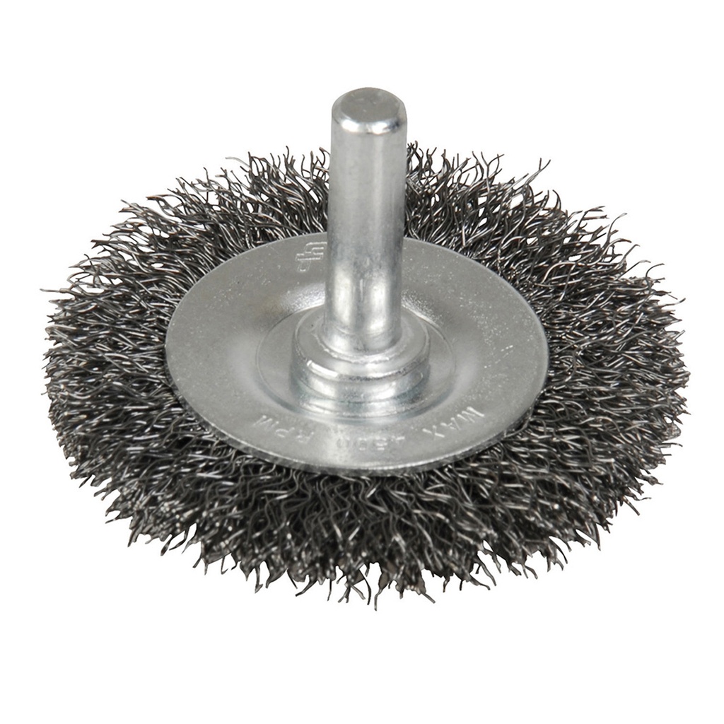 Carda copa ondulada alambre fino 2" x 0.17 mm con zanco 1/4" Foy