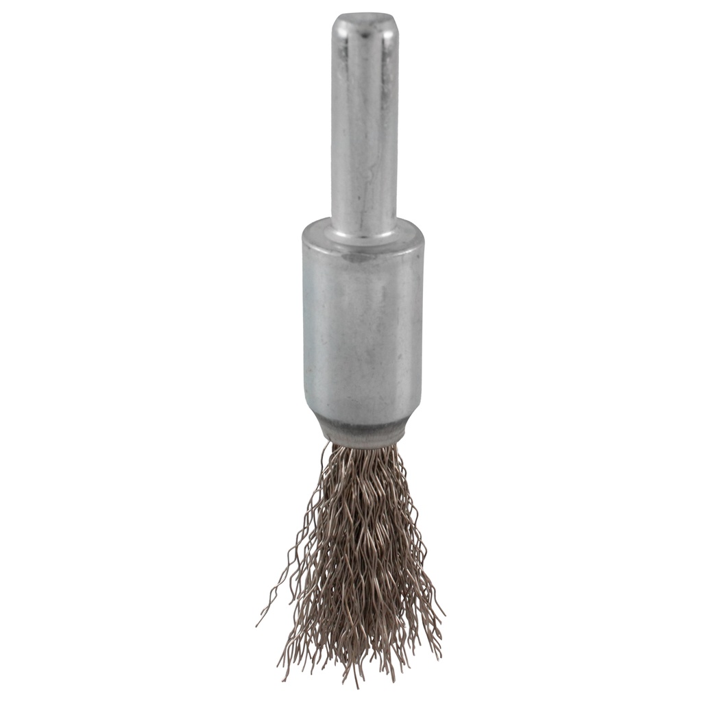 Carda copa ondulada alambre delgado de acero inoxidable 1/2" x 0.30 mm con zanco 1/4" Urrea