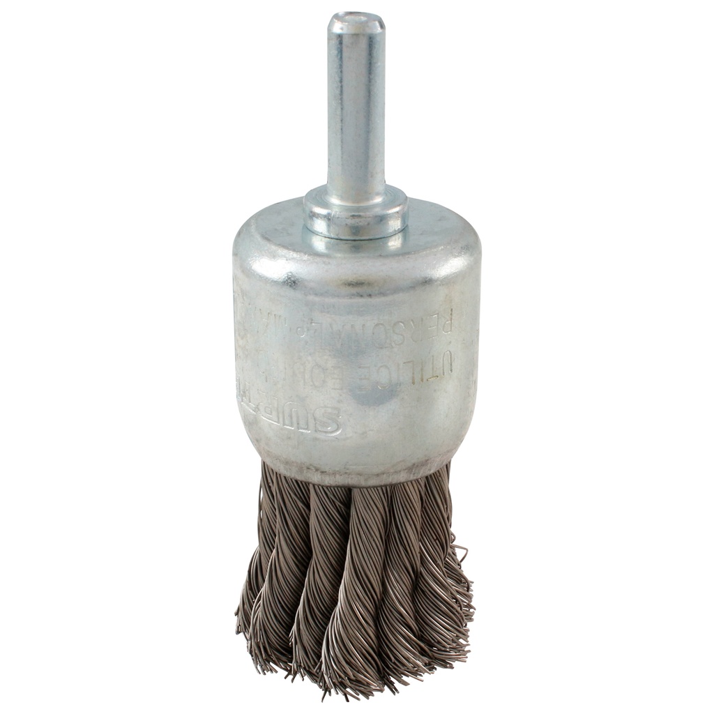 Carda copa trenzada alambre delgado 1-1/8" x 0.35 mm con zanco 1/4" Surtek