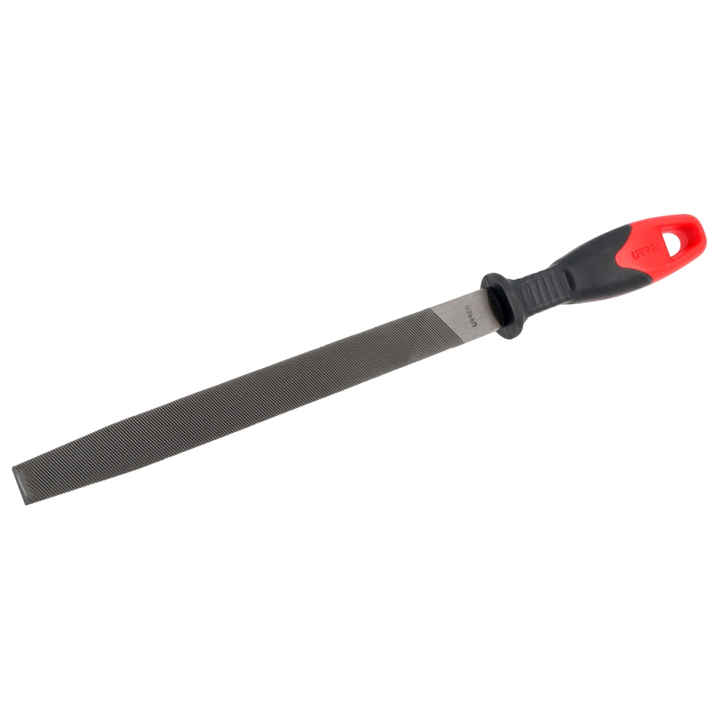 Lima plana bastarda con mango bimaterial 10" Urrea