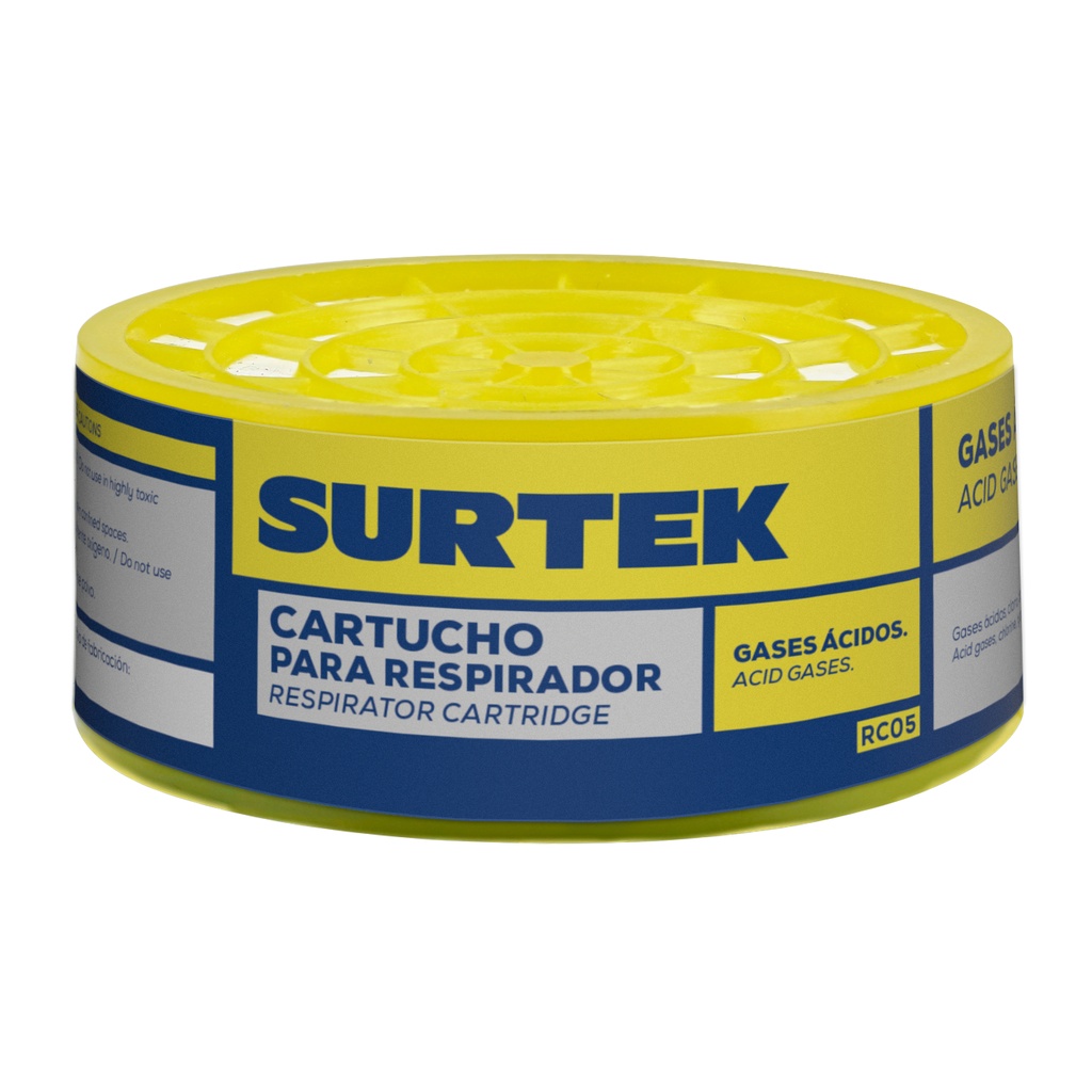 Cartucho para respirador con protección para gases ácidos Surtek