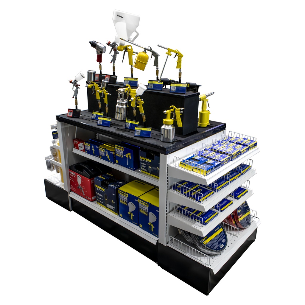 Góndola con herramientas neumáticas y accesorios, 360 piezas Surtek