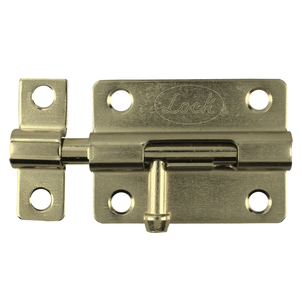 Pasador de sobreponer tipo barril acabado latón brillante, 8 cm Lock