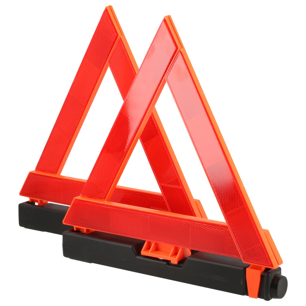 Triangulo reflejante de emergencia con base con arena, 11-1/2", 2 piezas Surtek