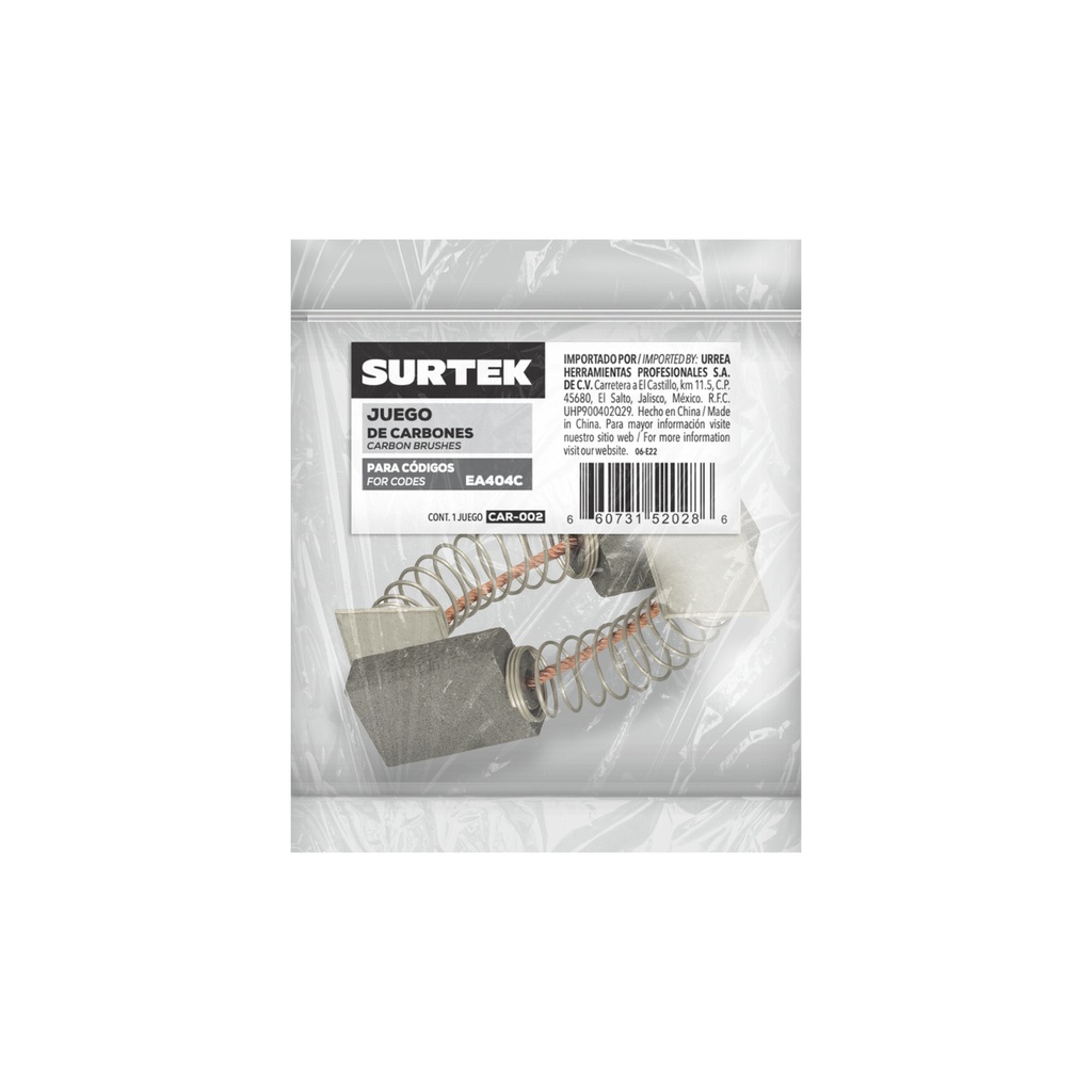 Juego de carbones para EA609A, 2 piezas Surtek