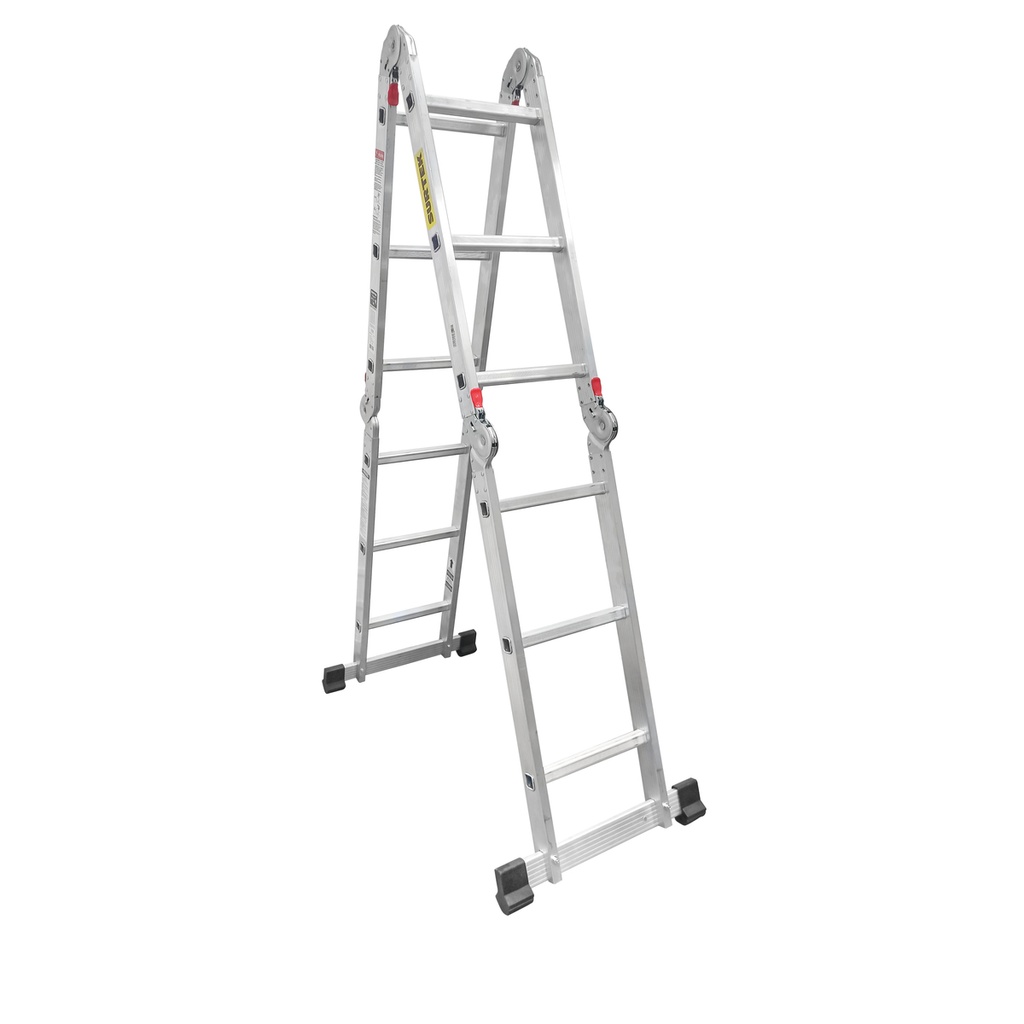 Escalera multiposiciones tipo III de aluminio con 12 peldaños Surtek