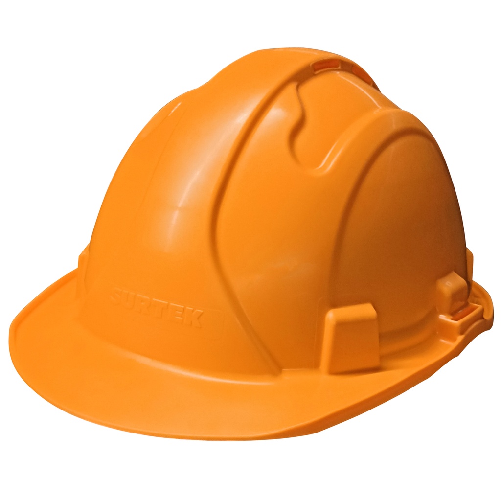 Casco de seguridad con ajuste de intervalos de 4 puntos, color naranja Surtek