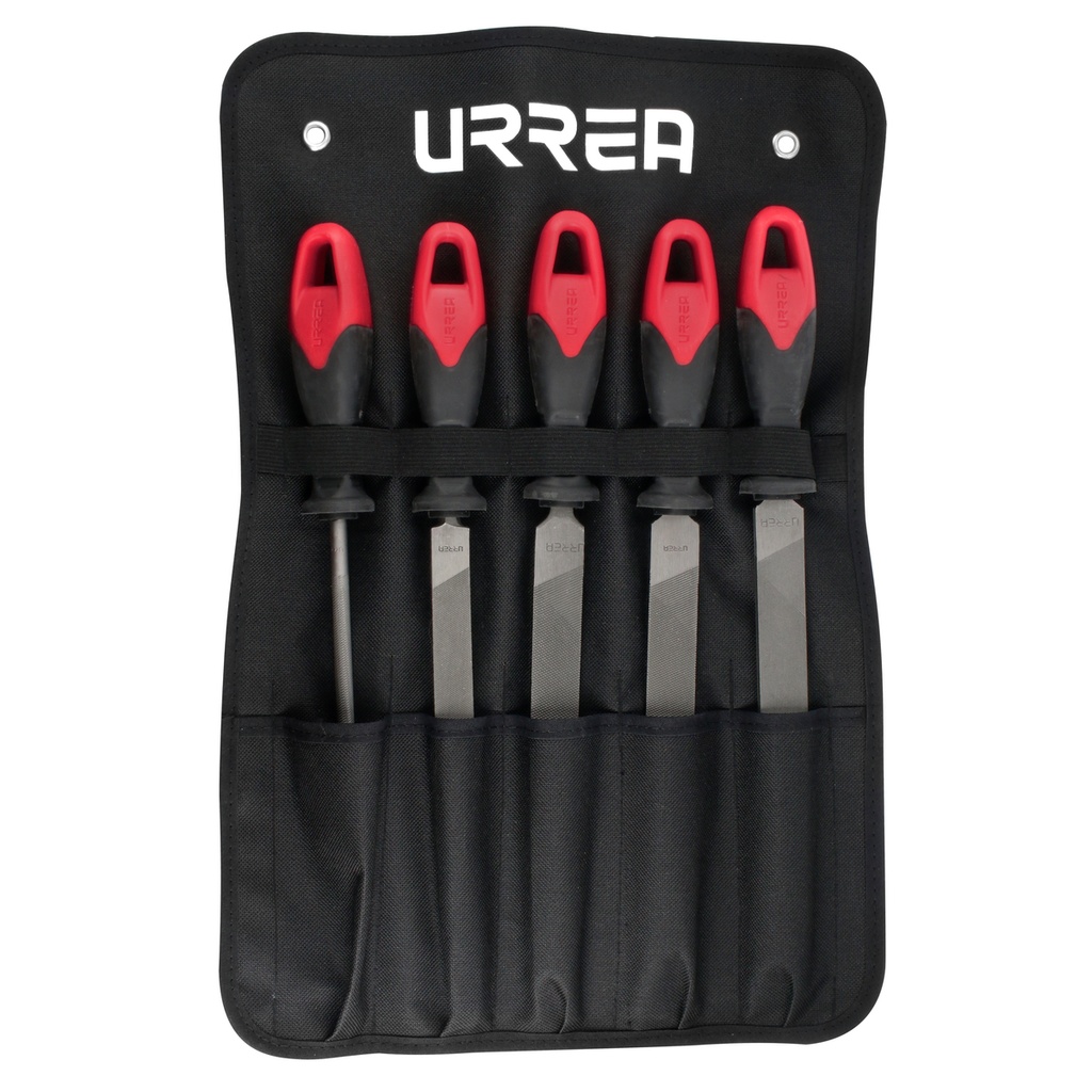 Juego de limas combinadas con mango bimaterial, 5 piezas Urrea