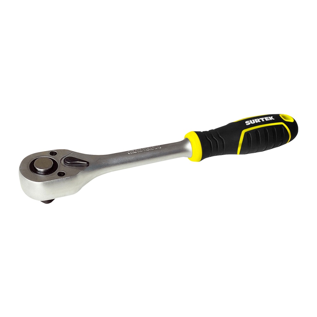 Matraca reversible con mango bimaterial, quick release, para dado cuadro de 3/8" Surtek