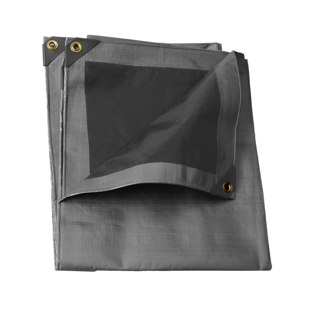 Lona de polietileno para uso rudo color gris, 4 x 5 m Urrea