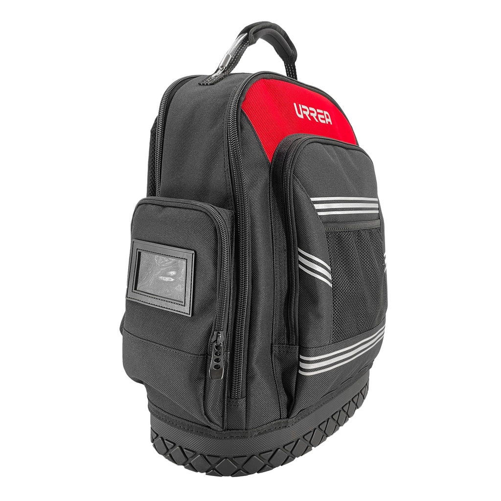 Mochila portaherramientas de poliéster extraíble 17"x13"x10", c/asa alambre y portalaptop Urrea