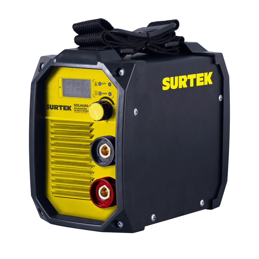 Soldadora inverter para electrodos de 1 fase bi voltaje 110 - 220 V, 120 A Surtek