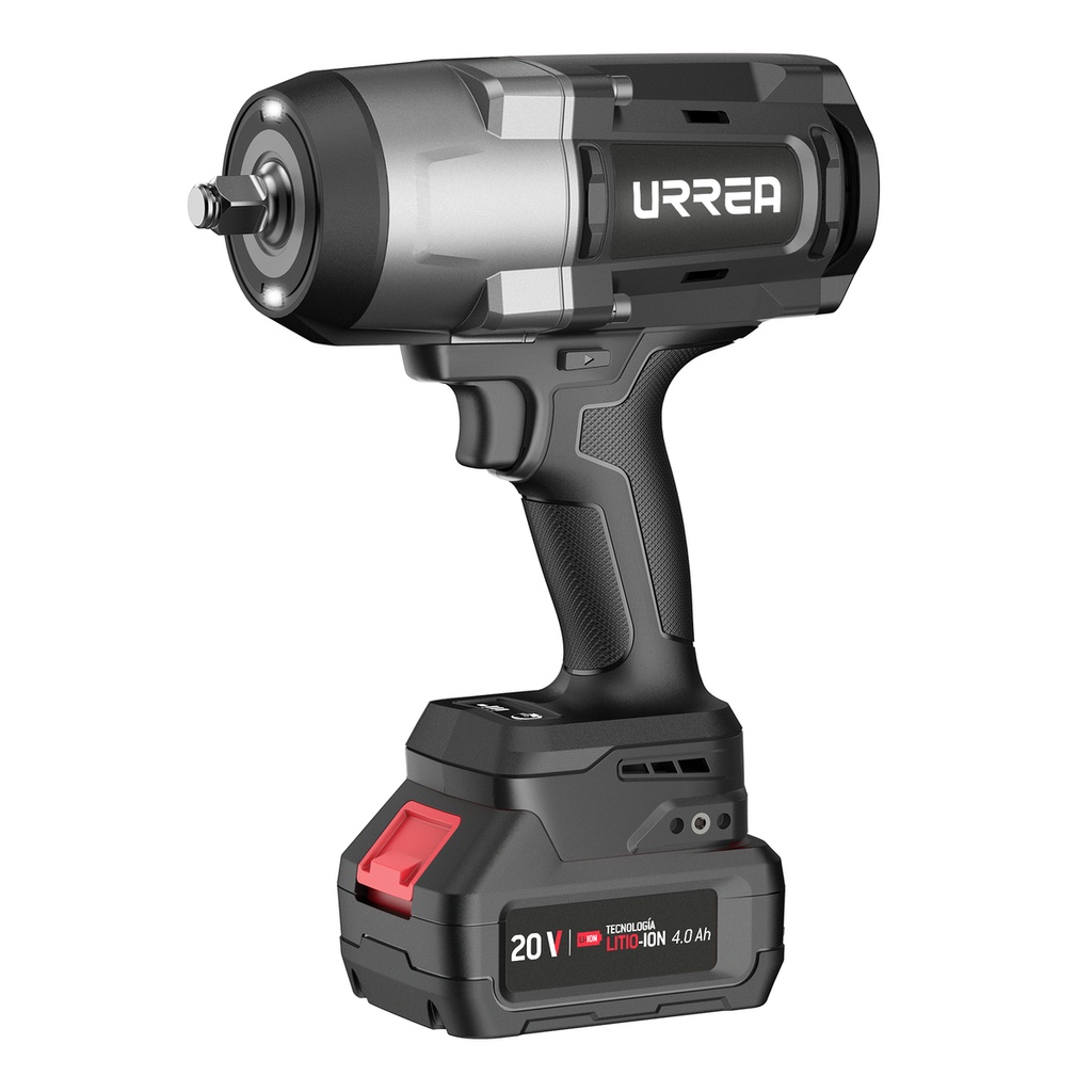 Pistola de impacto 1/2" a batería Litio-ion 20 V 1200 Nm Urrea