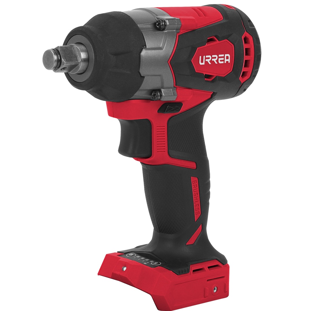 Pistola de impacto 1/2" a batería Litio-ion 20 V, 400 Nm sin batería Urrea