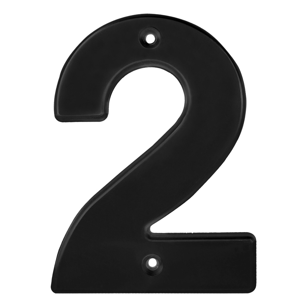 Número 2 bold 4" negro Lock