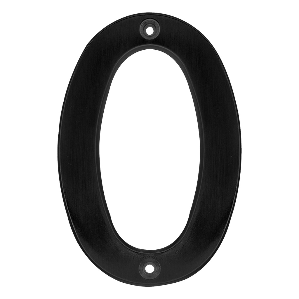 Número 0 slim 4" negro Lock