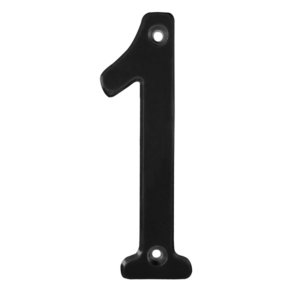 Número 1 slim 4" negro Lock