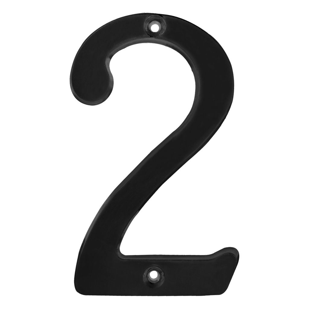 Número 2 slim 4" negro Lock