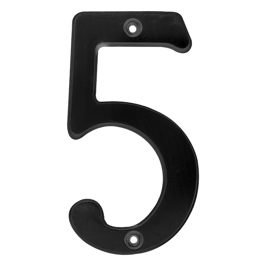 Número 5 slim 4" negro Lock