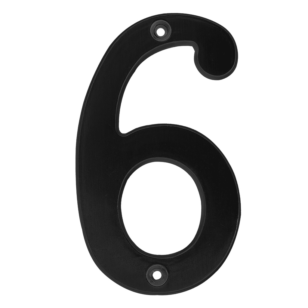 Número 6 slim 4" negro Lock