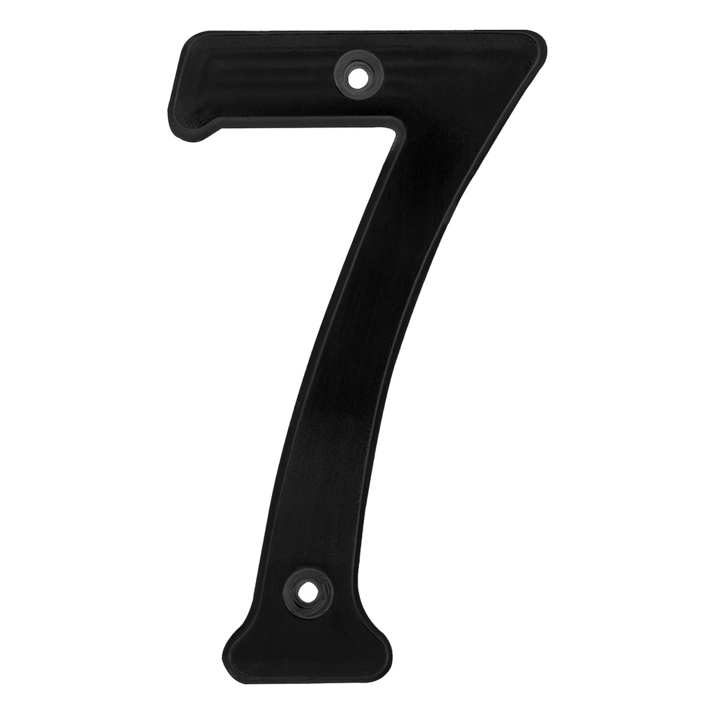 Número 7 slim 4" negro Lock