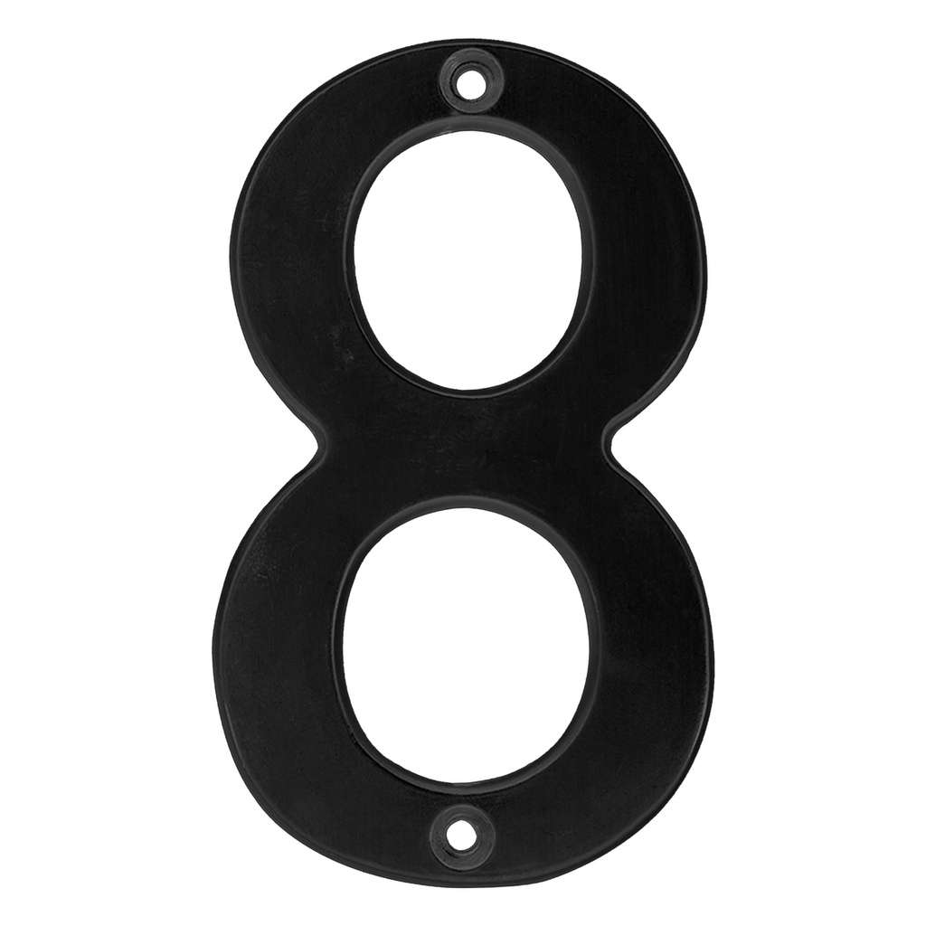 Número 8 slim 4" negro Lock