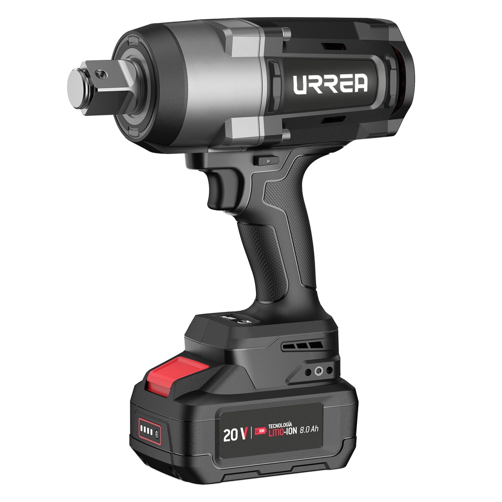Pistola de impacto 1" a batería Litio-ion 20 V 1900 Nm Urrea
