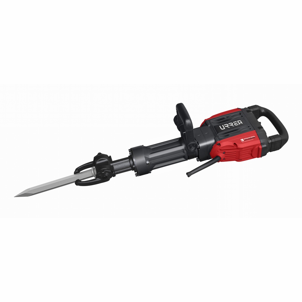 Martillo demoledor con control antivibración, zanco hexagonal 1600W, 120V, 55J, 1450 IPM Urrea